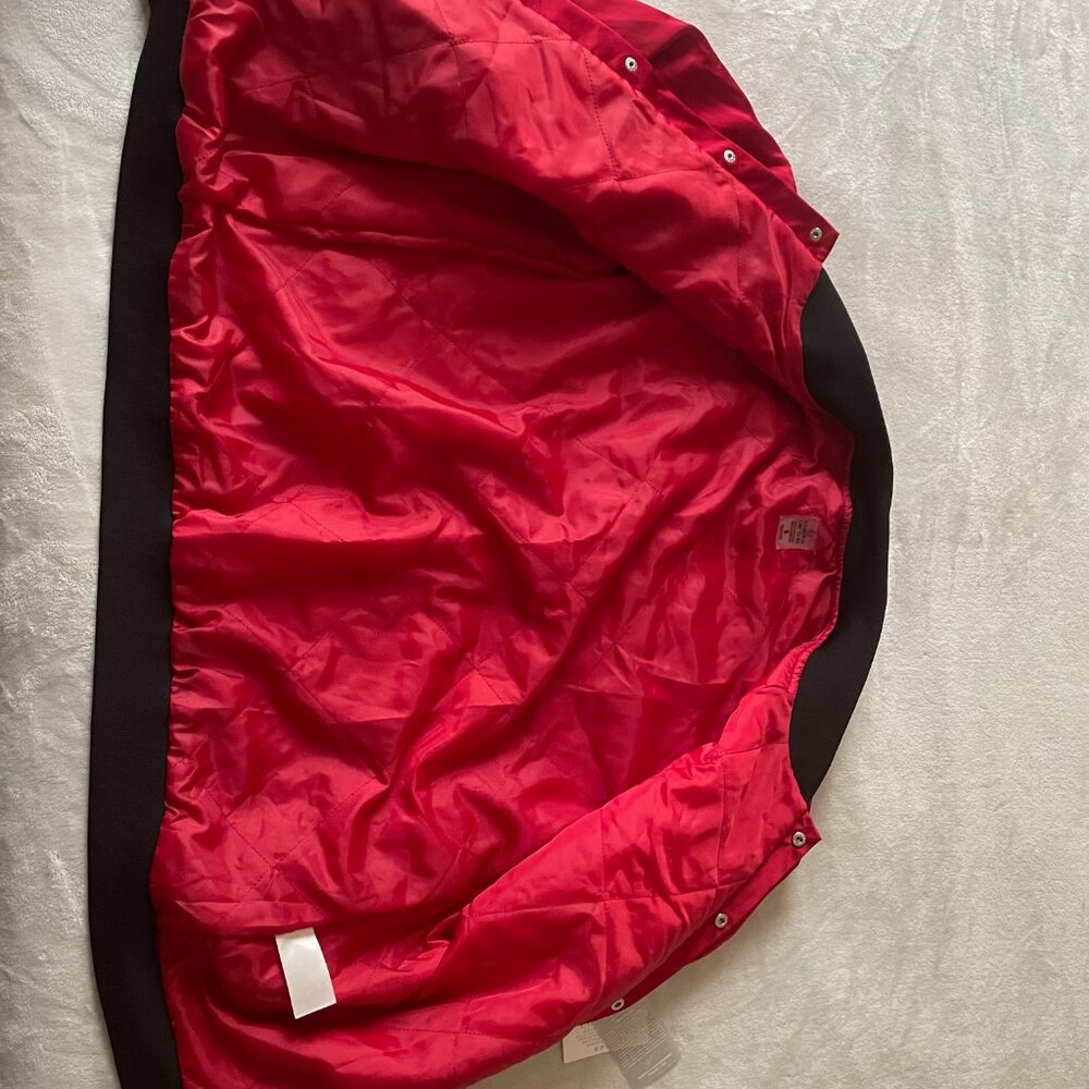 ALABAMA MIXED MEDIA THROWBACK BOMBER JACKET/RHINESTONE BY MADI P.T. - Picture 15 of 15